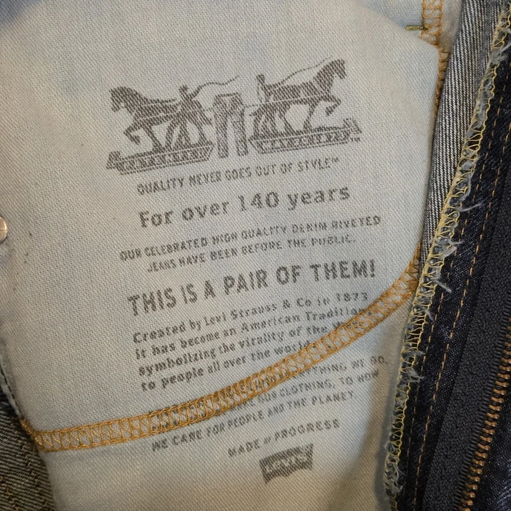 Levis 505 Jeans Mens 40x32 Blue Denim Pants Straight Fit American Classic Y2K‎